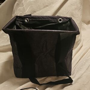 Thirty-One Charcoal Crosshatch Small Utility Tote